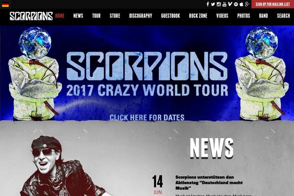 the-scorpions.com site used Scorp