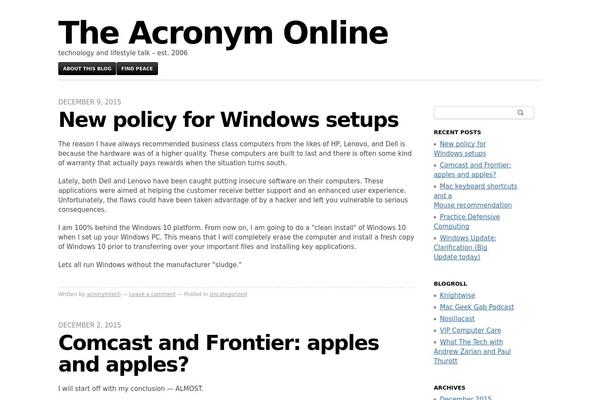 WordPress website example screenshot