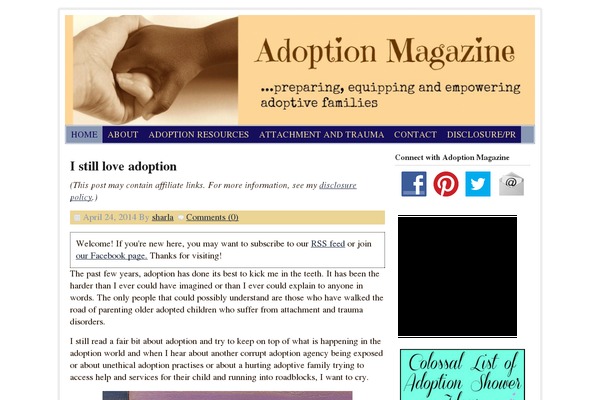theadoptionmagazine.com site used Chaosandclutter20