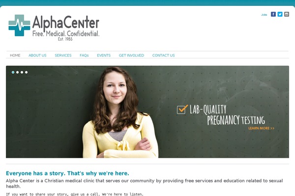 thealphacenter.org site used Faithclm-child