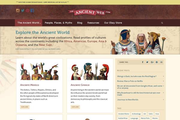 theancientweb.com site used Dante Child Theme