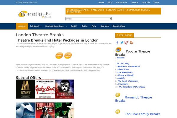 theatrebreaks.com site used Envince-pro