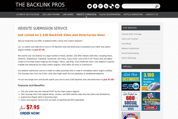 thebacklinkpros.com site used Western
