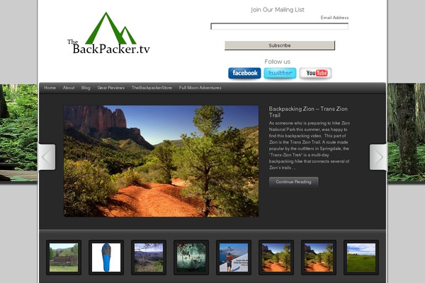 thebackpacker.tv site used Pinable