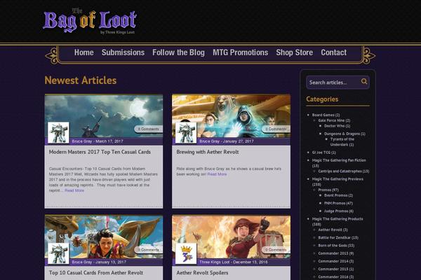 bag theme websites examples