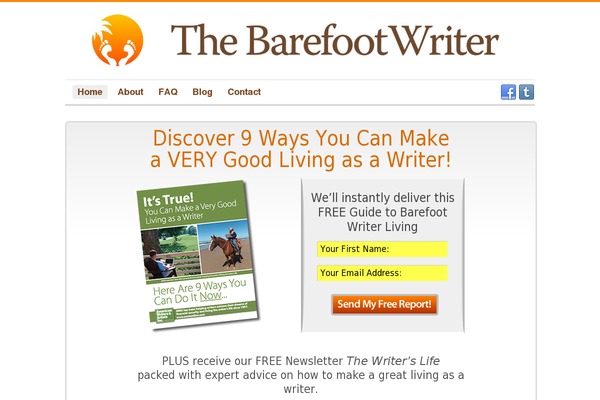 thebarefootwriter.com site used Bw-elementor-child-theme