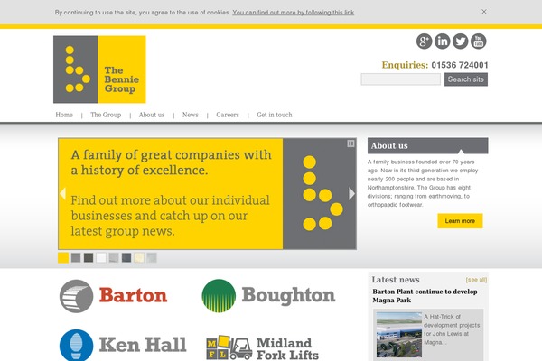 thebenniegroup.co.uk site used Phramework