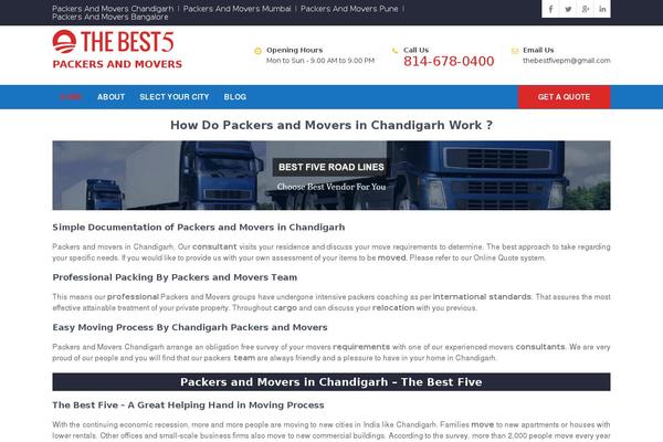 Movers Packers theme site design template sample