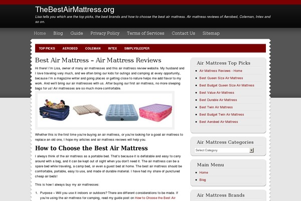 thebestairmattress.org site used D2d-mat-child