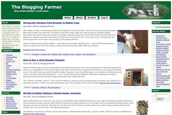 thebloggingfarmer.com site used Bloggingfarmer