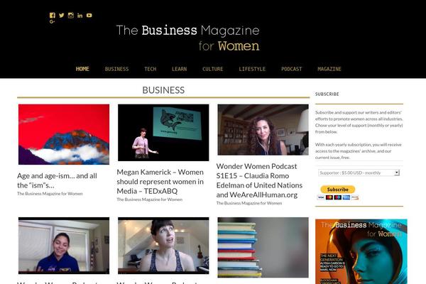 thebusinessmagazineforwomen.com site used Headway