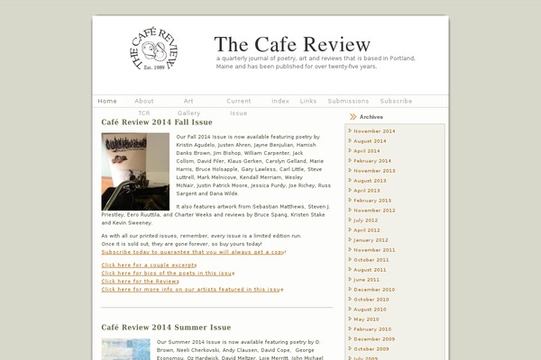 thecafereview.com site used Cookie-child
