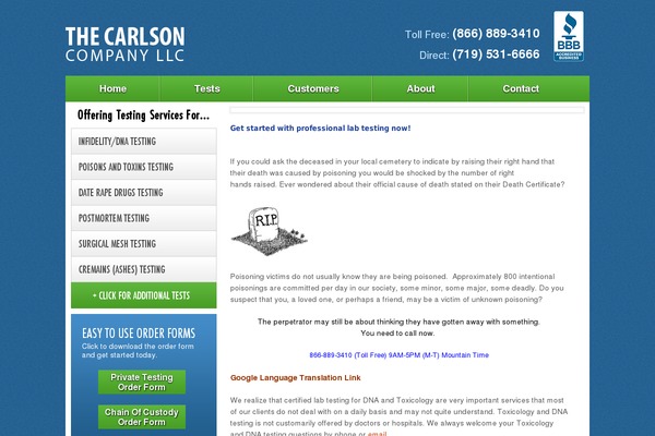 Carlson theme site design template sample