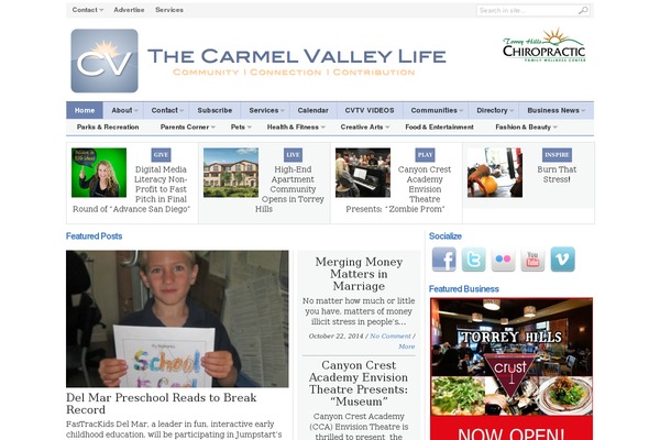 thecarmelvalleylife.com site used Linepress