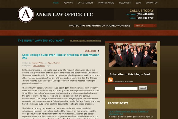 thechicago-injury-lawyer.com site used Ankincil