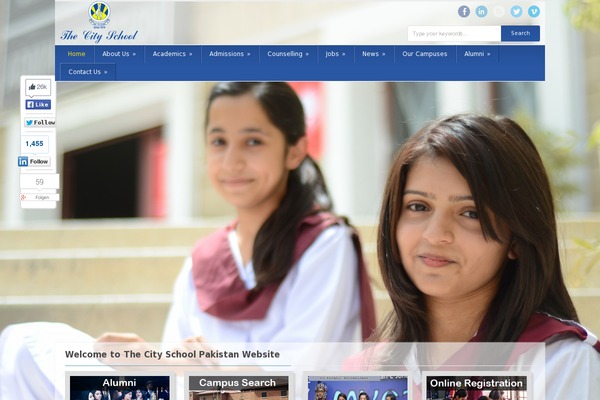 thecityschool.edu.pk site used The-city-school
