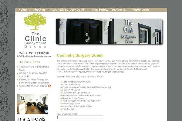 theclinicsandymountgreen.com site used The_clinic_theme_final