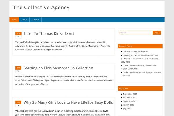 Collective theme site design template sample
