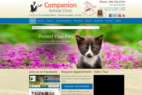 thecompanionanimalclinic.com site used Companion-health