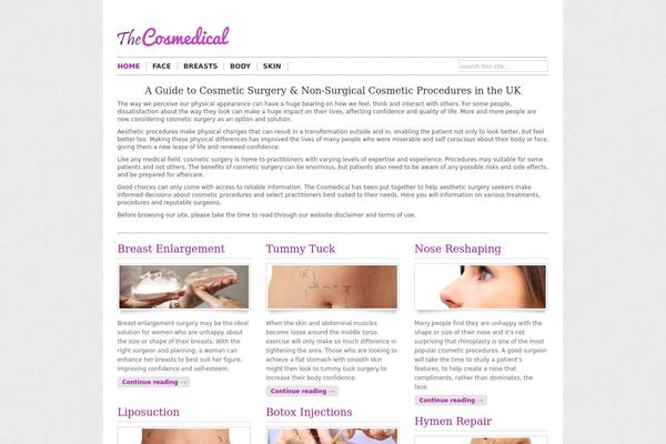 cosmedical theme websites examples