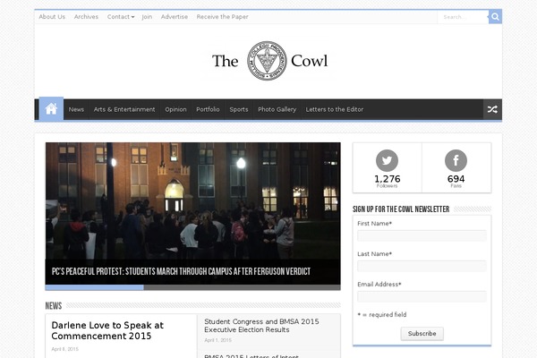 thecowl.com site used Pccowltheme