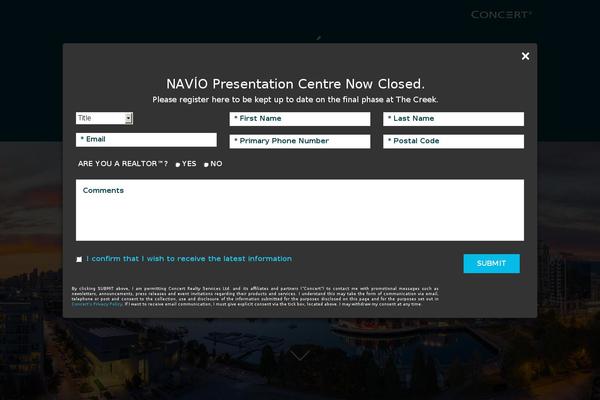 thecreekbyconcert.com site used Navio