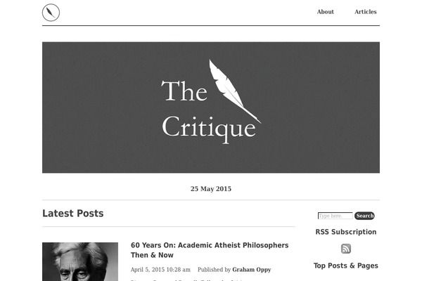 Critique theme websites examples