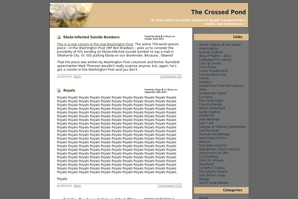 thecrossedpond.com site used The-crossed-pond