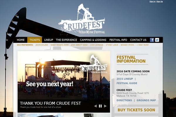 thecrudefest.com site used Townsquare3-music
