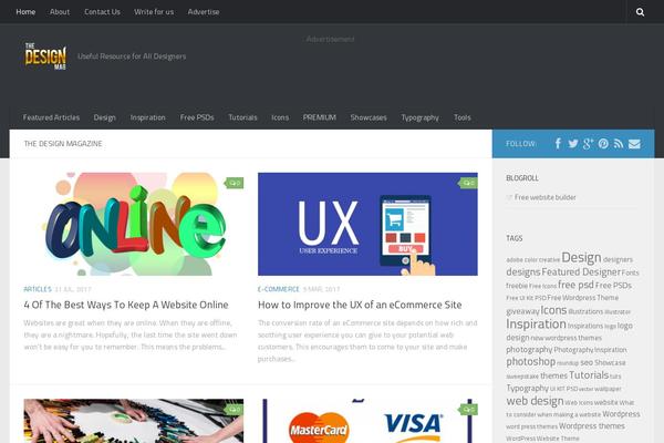 Hueman theme site design template sample