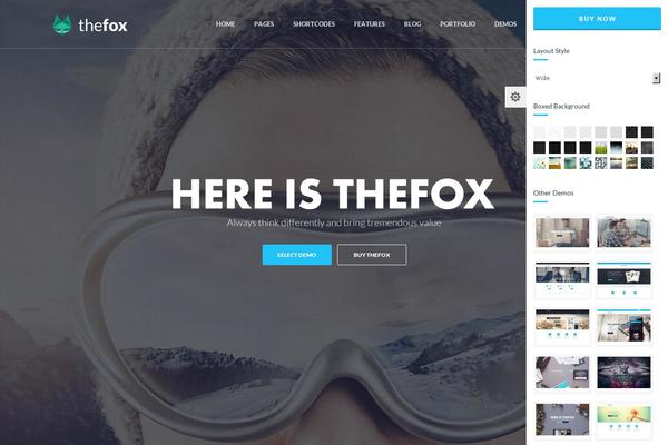 TheFox theme site design template sample