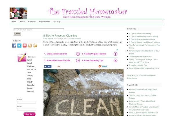 thefrazzledhomemaker.com site used Blogier