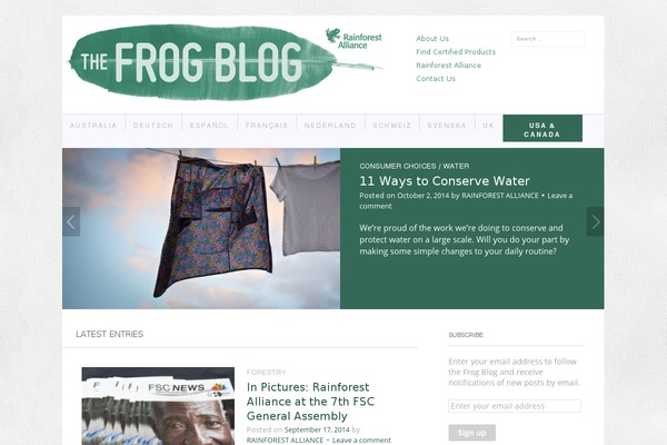 thefrogblog.org site used World News