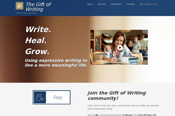 thegiftofwriting.com site used Tgow-agency-pro