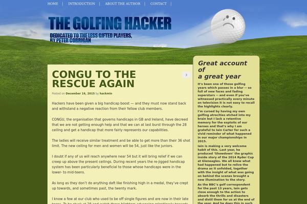 thegolfinghacker.com site used Thegolfinghacker