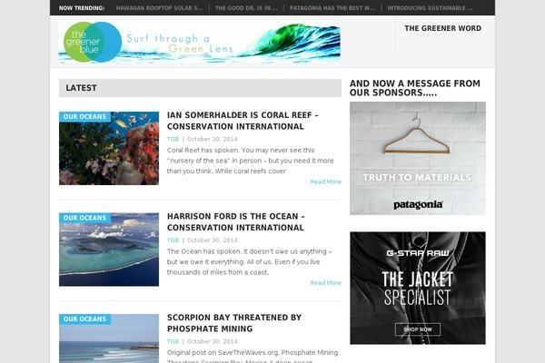 thegreenerblue.com site used Shark-business