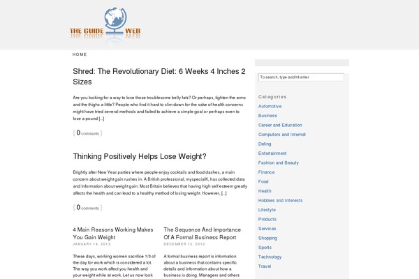 Thesis 1.8 theme site design template sample