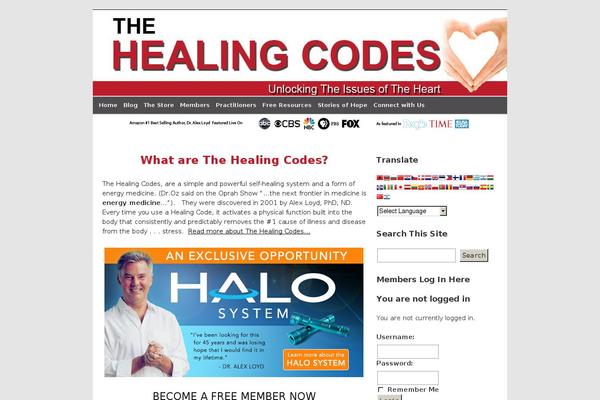 thehealingcodes.com site used Theheadlingcodes