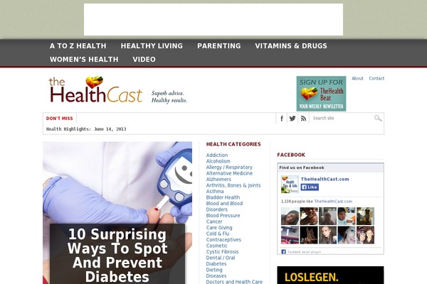 thehealthcast.com site used Unos-magazine-vu-premium