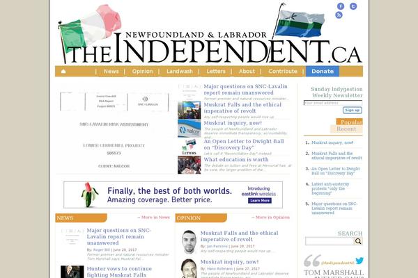 theindependent.ca site used Indietech