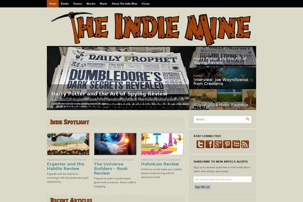 theindiemine.com site used Delicious Magazine