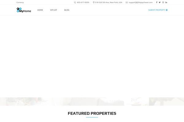 MyHome theme site design template sample