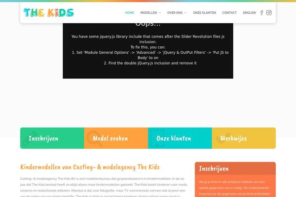 Jevelin-child theme site design template sample