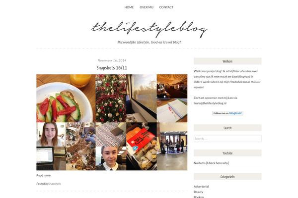 thelifestyleblog.nl site used Foody