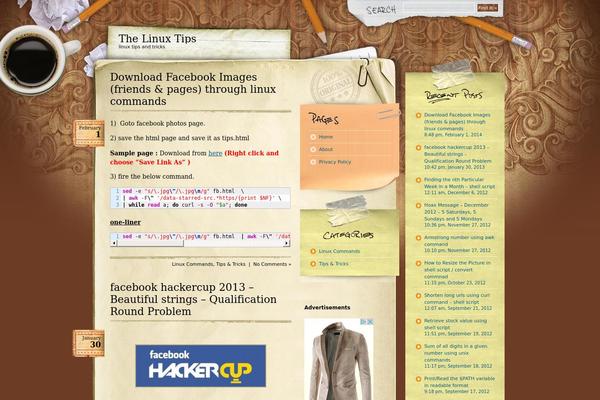 Wp-theme-notepad-chaos theme site design template sample