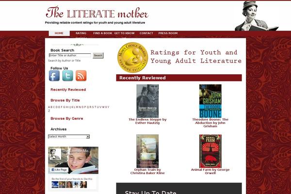 theliteratemother.org site used Vibrant-veronica-10
