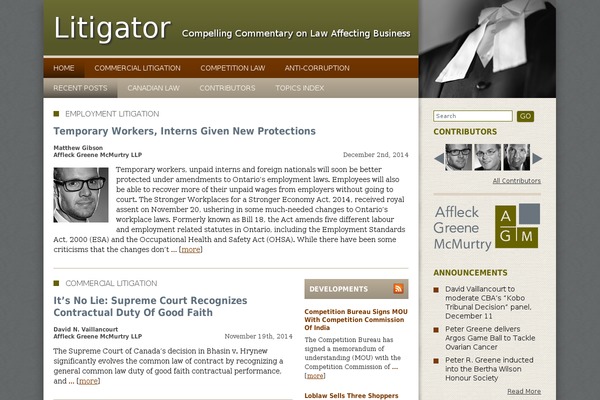thelitigator.ca site used Litigator