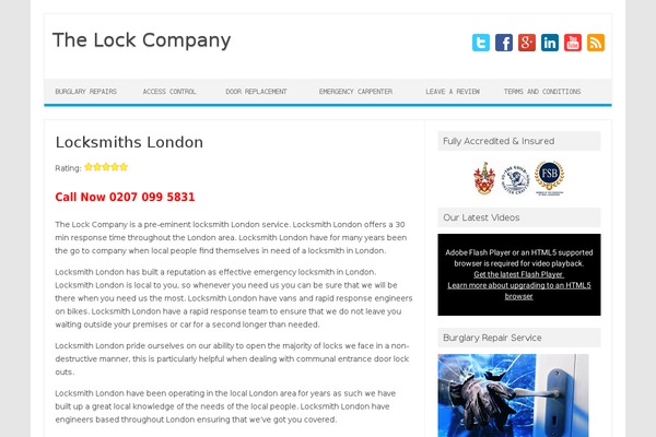 WordPress website example screenshot