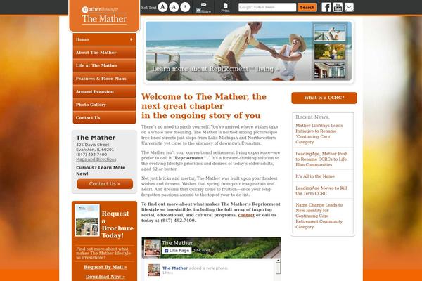 thematherevanston.com site used Mather