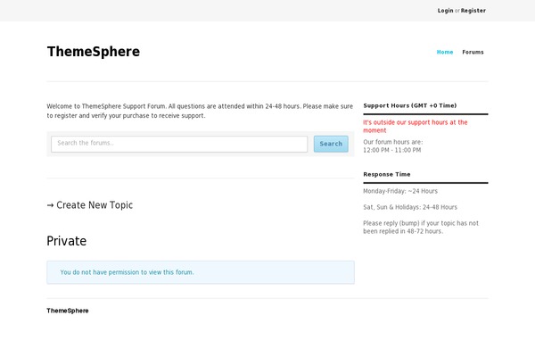 theme-sphere.com site used Supportte